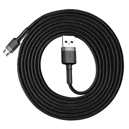 Кабель Baseus Cafule Micro USB 1.5A (2m) gray/black (CAMKLF-CG1) - мініатюра 2