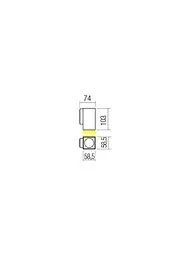 Бра вуличне QUAD AP LED COB 3W IP65 DG 3000K (Sq)(5.1.2) Redo 90085 - мініатюра 2