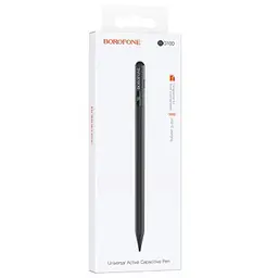 Стилус Borofone BG100 Universal active capacitive pen with digital display Black - мініатюра 2
