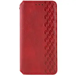 Шкіряний чохол-книжка GETMAN Cubic (PU) для Apple iPhone 12 Pro / 12 (6.1) Червоний