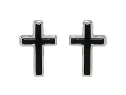 Сережки Xuping TTM Stainless Steel Родій пусети "Хрестики" (215043)