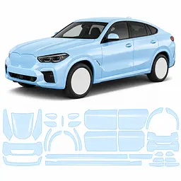 Антигравійна захисна бронеплівка за лекалами для BMW X6 F16 2014-2019 - повний кузов