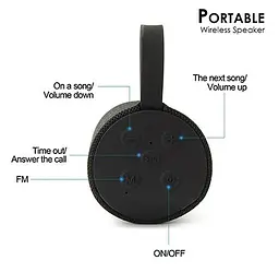 Портативна Bluetooth колонка TG-113 бездротова переносна колонка з вологозахистом бумбокс Помаранчева - мініатюра 5