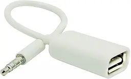 Перехідник аудіо USB для iPod Shuffle Jack 3.5mm M 4 pin -> USB AF, білий - мініатюра 3