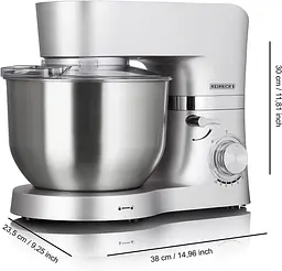 Міксер планетарний-тестоміс Heinrich's HKM 6278 Silver 6.5 л - мініатюра 9