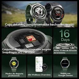 Розумний годинник Oneplus watch 4 Global Version NFC Midnight Titanium - Black (чорний) - мініатюра 3