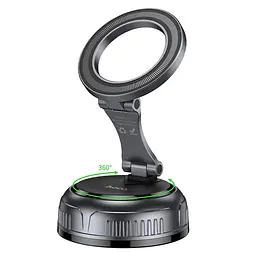 Автотримач Hoco H92 High vacuum suction cup magnetic (universal) Black/Metal gray - мініатюра 2