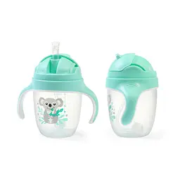 Поїлка непроливайка з обтяженою соломкою та герметичною кришкою Коала Babyono 240мл для дітей від 6 місяців М'ятний - мініатюра 3