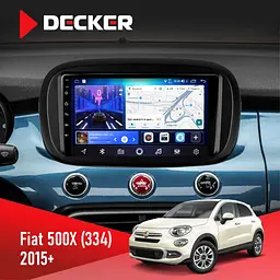 Штатна магнітола Fiat 500X (334) 2015+ Decker D9-006 4x64, 4G Decker (НФ-00008662)