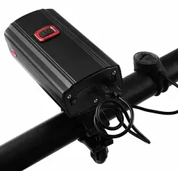 Велосипедний ліхтар фара 581-A 2L2 + дзвінок + Power Bank + кнопка + microUSB (6 режимів дзвінка) - мініатюра 2