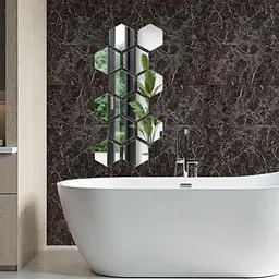 Дзеркальний декор Wall Sticker SW-00002514 акриловий самоклеючий 150х175 мм 12 шт. срібло - мініатюра 6