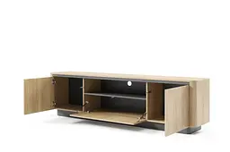Тумба під ТВ Perfect Home Торро / Torro 3D/200 3-дверна Дуб кремона/чорний (PFH-091417) - мініатюра 6