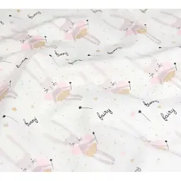 Багаторазова непромокаюча пелюшка Cosas Bunny Fairy 100х140 см біла (Diaper_BunnyFairy_100x140) - мініатюра 3
