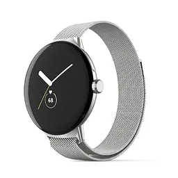Ремінець металевий для смарт-годинника Google Pixel Watch 41 mm, Milanese Magnetic, сріблястий, міланська петля, браслет на магнітній застібці, сумісний з годинником Google Pixel Watch, для моделей з розміром корпусу 41 мм, ArmorStandart (ARM75448)