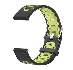 Спортивний ремінець Primo Perfor Classic для годинника Xiaomi Huami Amazfit Bip/Amazfit GTS Black Green - мініатюра 3