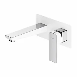 Змішувач для умивальника монтажу Omnires Parma chrome / white (PM7415CRB)