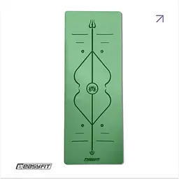 Килимок для йоги професійний EasyFit Pro каучук 5 мм Зелений - мініатюра 2