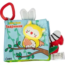 Іграшка-книжка Baby Team Тваринки текстильна (8722)
