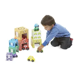 Набір блоків-кубів Melissa&Doug Автомобілі і гаражі (MD12435) - мініатюра 4
