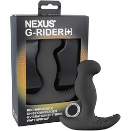 Масажер простати з вібрацією Nexus G-Rider Plus Black максимальний діаметр 3.8 см перезаряджається - мініатюра 2