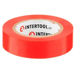 Стрічка електроізоляційна Intertool ізолента 10 м x 17 x 0.15 мм червона в упаковці 10 шт.