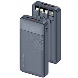 Портативний ЗП Power Bank Amaya F129 22.5W with cable 10000 mAh Black