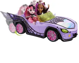Колекційна модель машинки монстро-мобіль Monster High з аксесуарами фіолетова (HHK63) - мініатюра 6