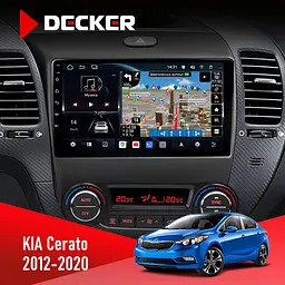 Штатна магнітола KIA Cerato 2012-2020 Decker D9-011 4x64, DSP, 4G, 360 Decker (НФ-00005852)