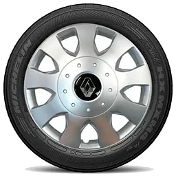 Ковпак колеса з емблемою Renault SKS400 R16 сірий з логотипом на вибір 4 шт