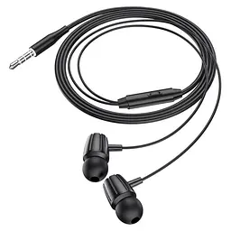 Навушники Hoco M88 Graceful universal earphones with mic Black - мініатюра 2