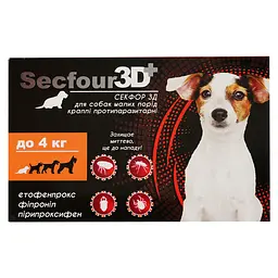 Краплі протипаразитарні Fipromax Secfour 3D для собак до 4 кг 0.5 мл 2 шт. - мініатюра 5