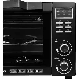 Електродуховка Liberton LEO-501E Black, 2000W, 50л, 70-250 °C, 3 режими приготування, конвекція, підсвічування, гриль, деко, тримач для деки та рожна, піддон для жиру, рожен - мініатюра 5