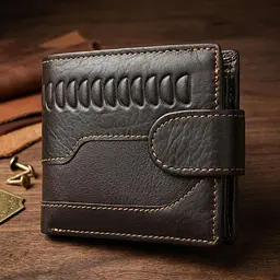 Чоловічий гаманець з тисненням 20233 Vintage коричневий - мініатюра 4