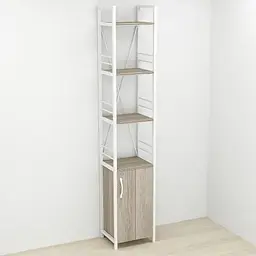 Етажерка 4/34 Ferrum-decor Серії Конект із тумбою 179x34x28 Білий ДСП Сонома Трюфель (FRD-104474)