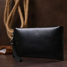 Шкіряна тревел-косметичка Shvigel 16420 унісекс чорна - мініатюра 6
