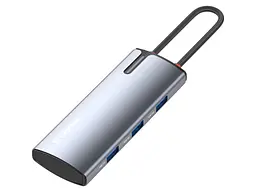 Мультипортовий адаптер ColorWay USB-C 100W Dark Grey (CW-HUB01) - мініатюра 2