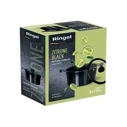 Каструля RINGEL Zitrone Black 20x9.5 см 2,5л RG-2108-20 BL - мініатюра 2