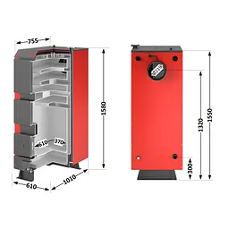 Котел твердопаливний сталевий Thermo Alliance Vulcan V 4.0 SF 40 - мініатюра 2