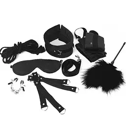 Набір БДСМ Art of Sex - Soft Touch BDSM Set, 9 предметів, Чорний Art of Sex SO6598 95167 - мініатюра 4