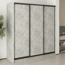 Шафа-купе тридверна MebelStar Стандарт BG 3ДСП 200x60x210 см Бетон (MBS-8276)