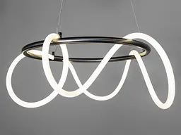 Стельова люстра LED Diasha SY9752-D600BHR 4100K Ropelight, 32W, чорний хром, регульована висота, для коридору, вітальні, кухні - мініатюра 2