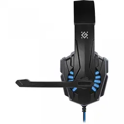 Ігрові навушники Defender Warhead G-390 LED (Black-blue) - мініатюра 4