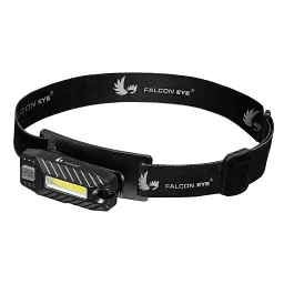 Налобний ліхтар Falcon Eye COB LED 60 Lm, чорний, 70х20х30 мм