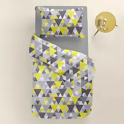 Дитяча постільна білизна в ліжечко GEOMETRY CS7, сірий (DeltaLemonyGrey_53Graphite_140) - мініатюра 2