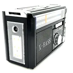 Портативний радіоприймач Golon RX-381/2 USB/SD з LED ліхтарем Чорний (1756375737) - мініатюра 5
