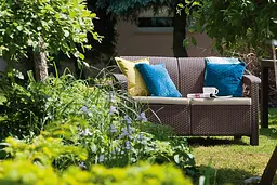 Диван садовий Keter Corfu II Love seat пластиковий коричневий - мініатюра 4