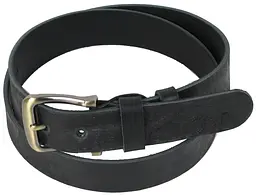 Ремінь чоловічий шкіряний з ефектом потертості Skipper 1504-38 3,8 см Чорний
