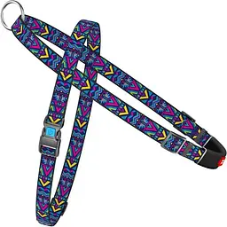 Шлея для собак Waudog Nylon Інді c QR паспортом, швидкознімна, 60-80х70-100х2,5 см (5396)