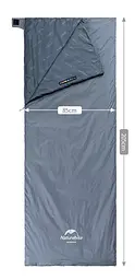 Спальник Naturehike Summer LW180 (NH21MSD09) +15°C - лівий - 205см - сіро-синій - мініатюра 2