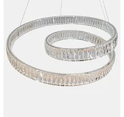 Підвісна кришталева LED-люстра Artlight 555-800CH з переплетеними кільцями, хром, 170 Вт, від 20-30 м² - мініатюра 4